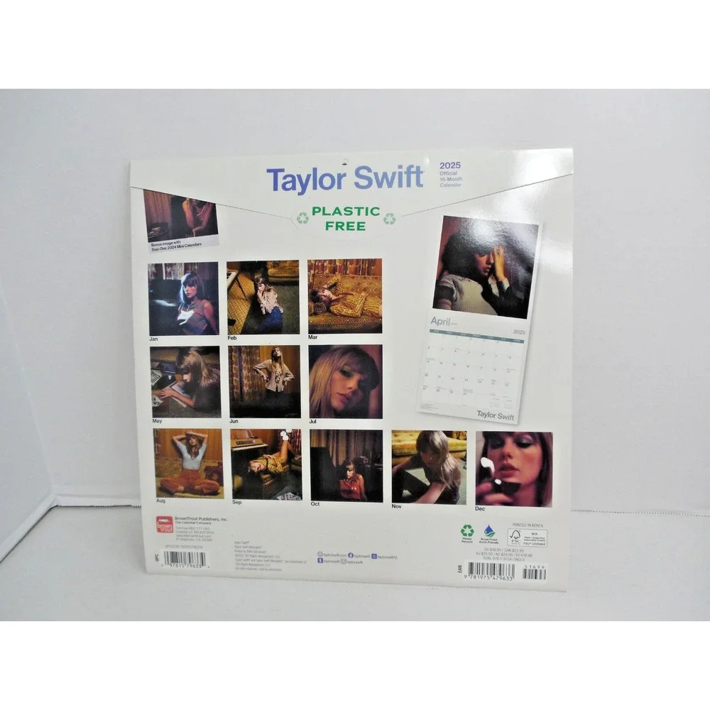Taylor Swift Official 2025 Monthly Wall Calendar NEW SEALED 12